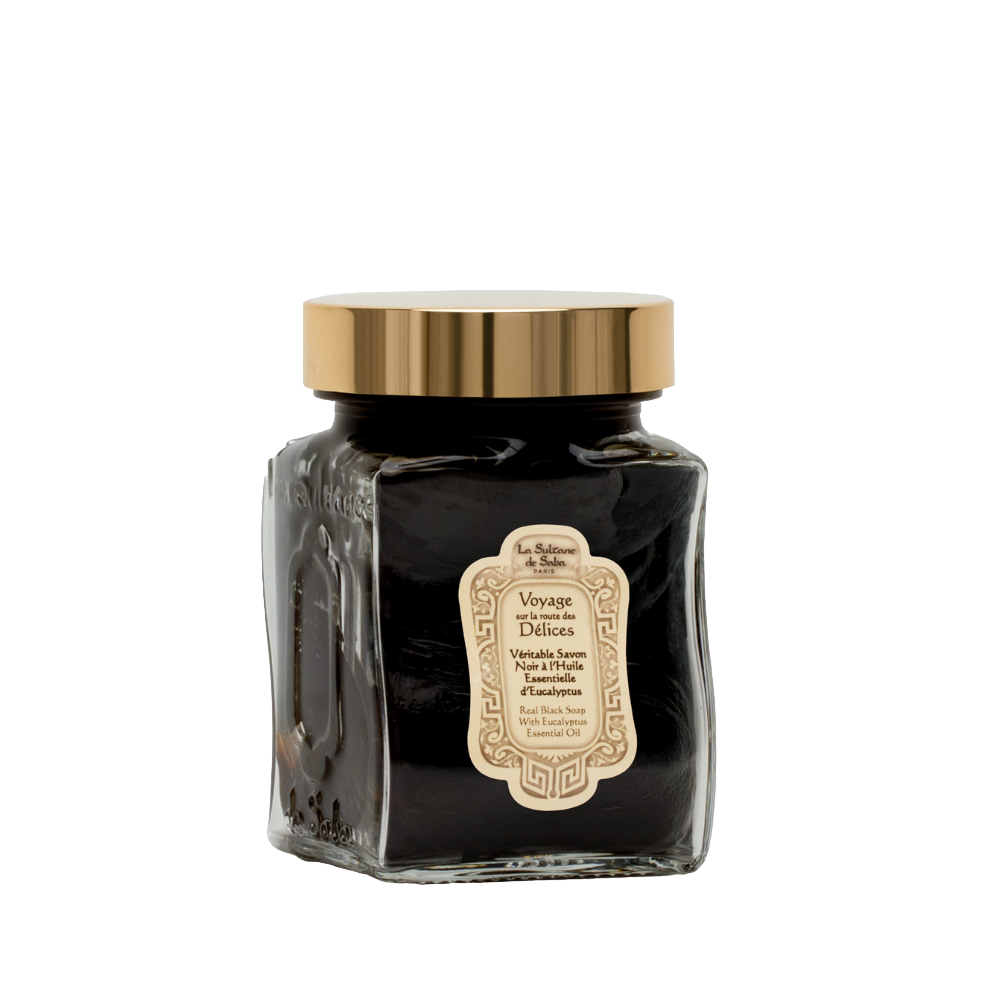 La Sultane de Saba эвкалипт пен арган майы қосылған бет пен денеге арналған қара сабын , 300 мл