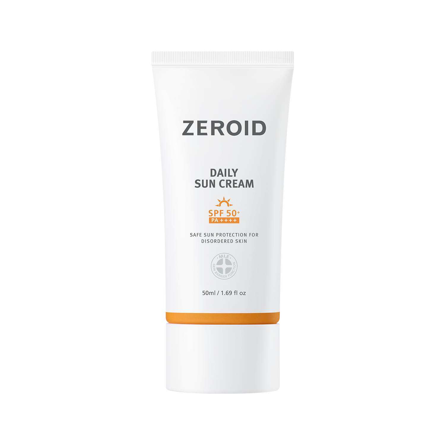 Срок: 10.2026. Солнцезащитный крем для кожи ZEROID SPF50+, 50 мл