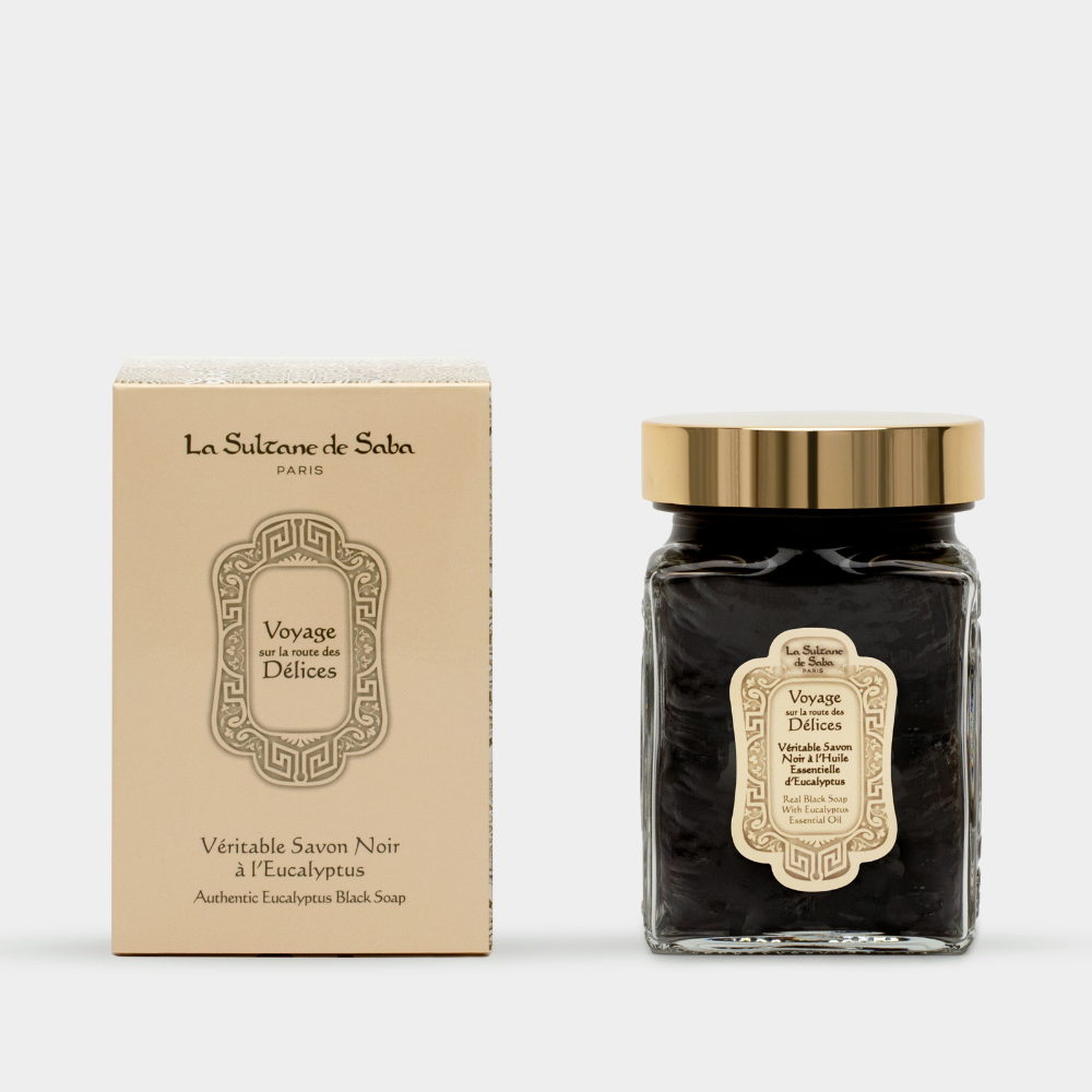 La Sultane de Saba эвкалипт пен арган майы қосылған бет пен денеге арналған қара сабын , 300 мл