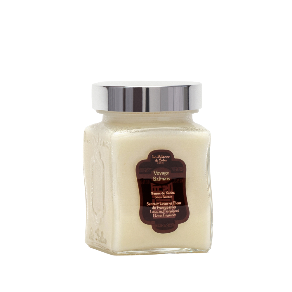 Денеге және шашқа арналған карите майы La Sultane de Saba Лотос және Франжипани, 300 мл